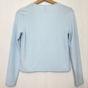 H & M Divided light blue cropped top size M